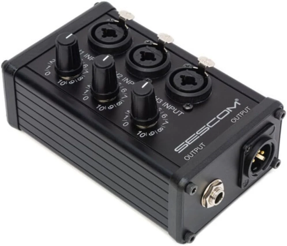 میکسر پسیو 3 ورودی / 1 خروجی XLR سسکام SES-3MIX