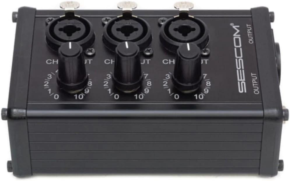 میکسر پسیو 3 ورودی / 1 خروجی XLR سسکام SES-3MIX