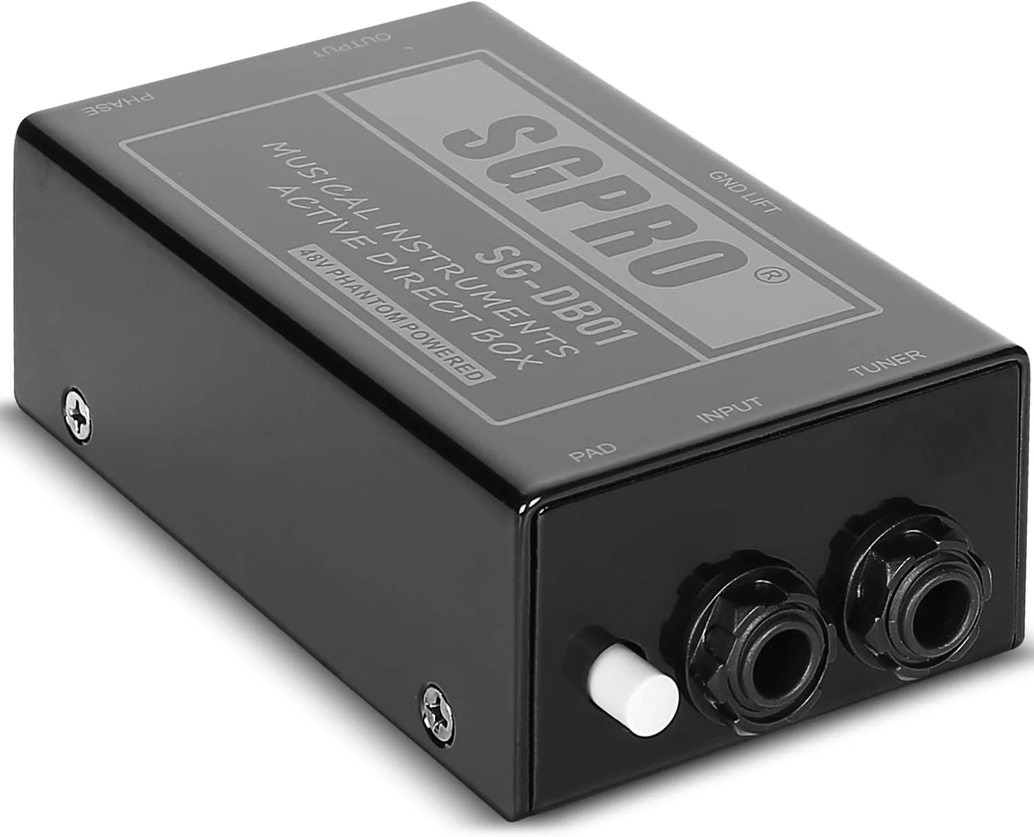 جعبه DI فعال برای ضبط سیگنال سازهای موسیقی مانند گیتار، گیتار باس و کیبورد، اجرای زنده یا استودیو، 1/4 اینچ به XLR، گراند لیفت، تغذیه فانتوم 48 ولت، واحد فشرده