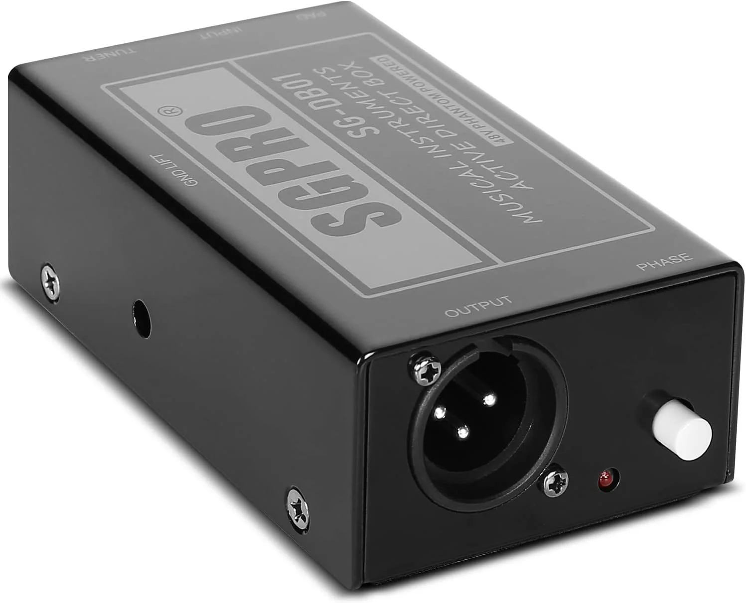 جعبه DI فعال برای ضبط سیگنال سازهای موسیقی مانند گیتار، گیتار باس و کیبورد، اجرای زنده یا استودیو، 1/4 اینچ به XLR، گراند لیفت، تغذیه فانتوم 48 ولت، واحد فشرده