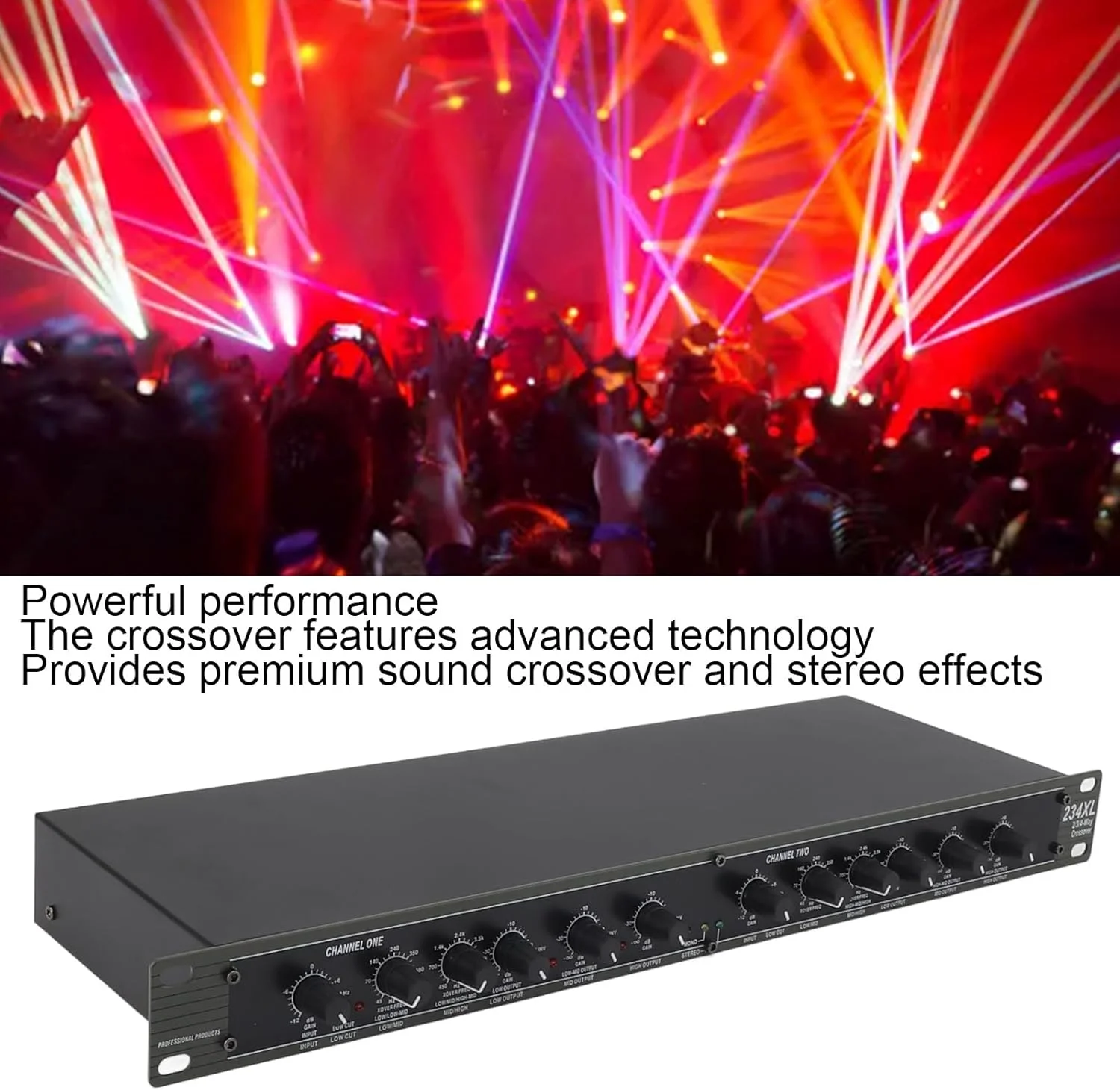 کراس اوور صوتی 4-طرفه مونو Sanpyl 234XL 50 60HZ اکولایزر کراس اوور صدا برای اجراهای صحنه ای فضای باز