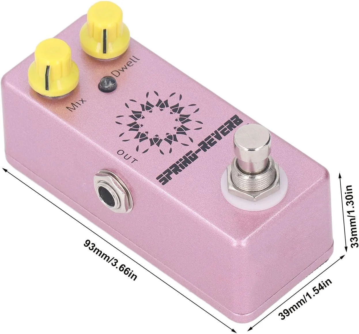 پدال ریورب RiToEasysports، پدال ریورب گیتار با بای‌پس واقعی، 2 دکمه کاربردی برای بهبود صدای گیتار شما برای گیتار باس الکتریکی