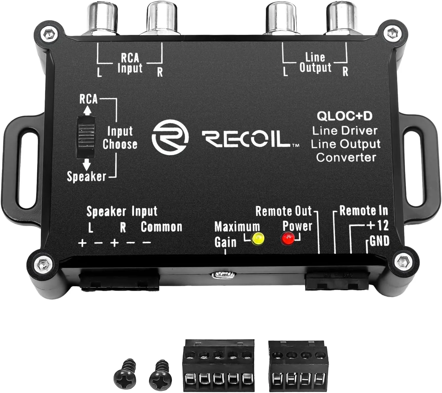 مبدل خروجی خطی 2 کاناله اکتیو Recoil LOCD با قابلیت درایور خط، سیگنال خروجی خط 10 ولت با روشن شدن خودکار از راه دور