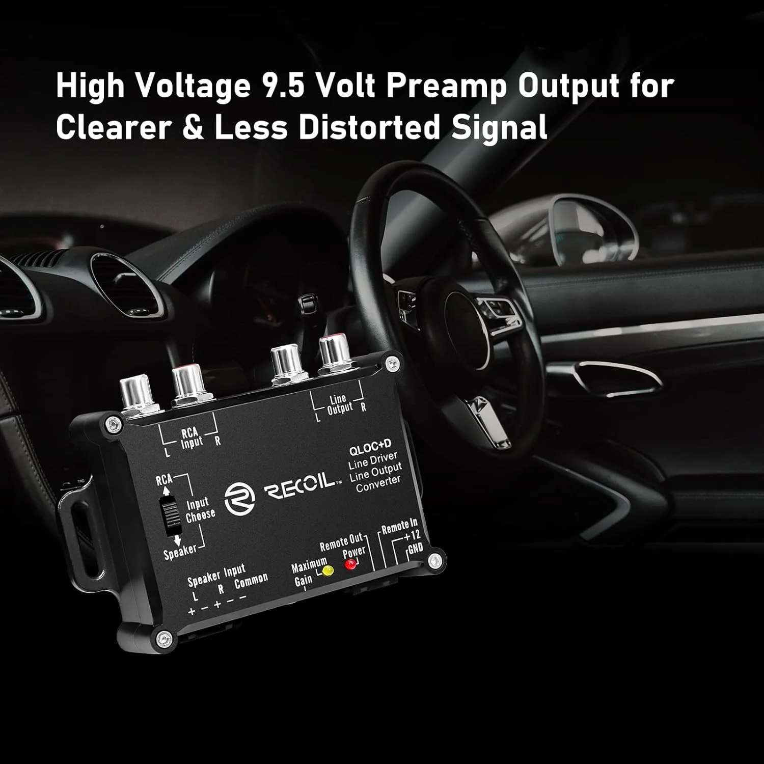 مبدل خروجی خطی 2 کاناله اکتیو Recoil LOCD با قابلیت درایور خط، سیگنال خروجی خط 10 ولت با روشن شدن خودکار از راه دور