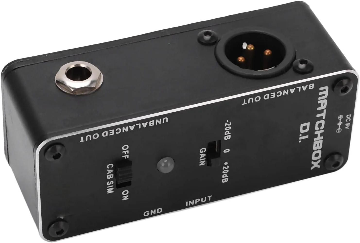 پدال افکت DI مشکی RiToEasysports برای پدال های گیتار باس با رابط صوتی XLR