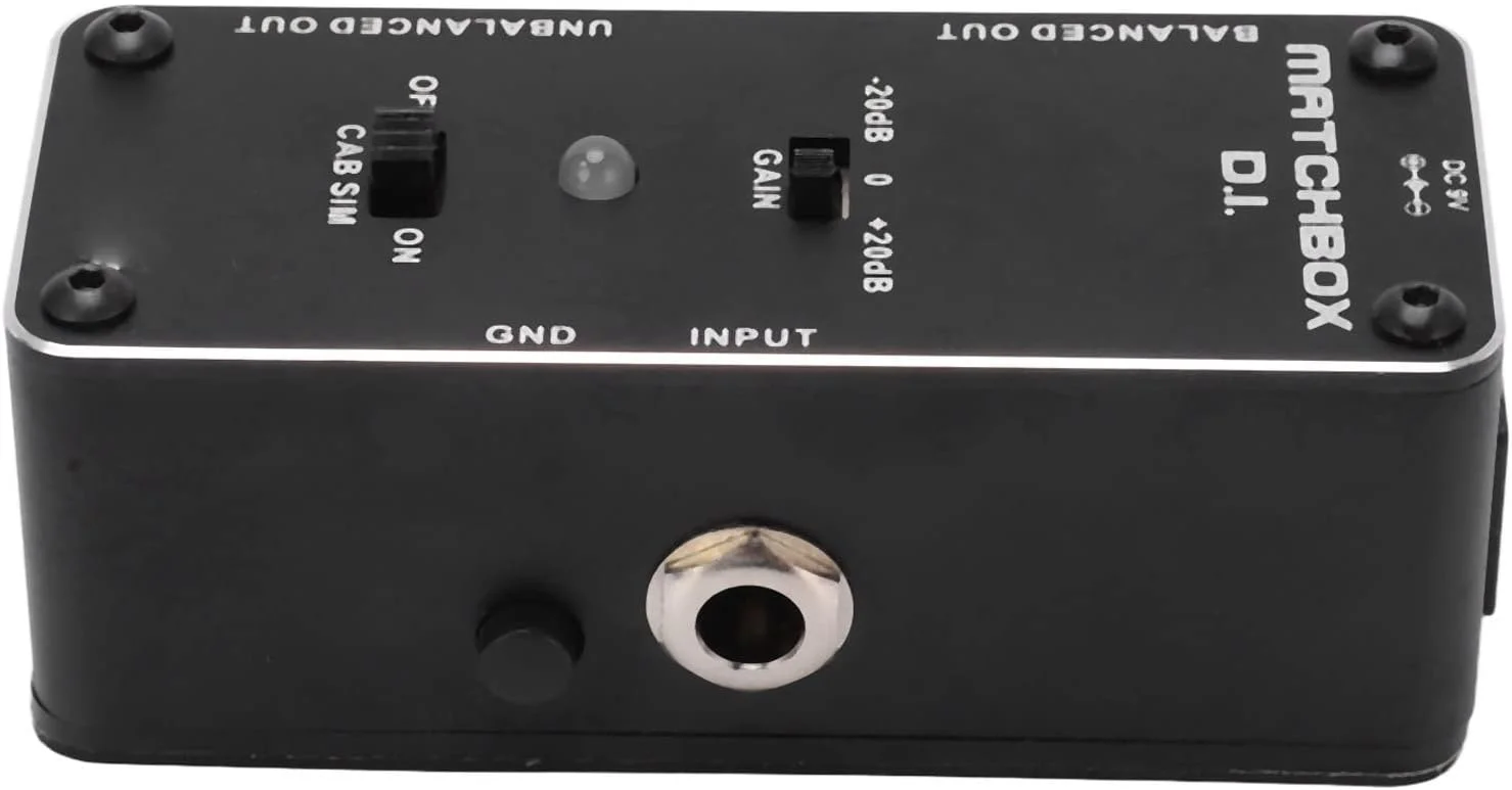 پدال افکت DI مشکی RiToEasysports برای پدال های گیتار باس با رابط صوتی XLR