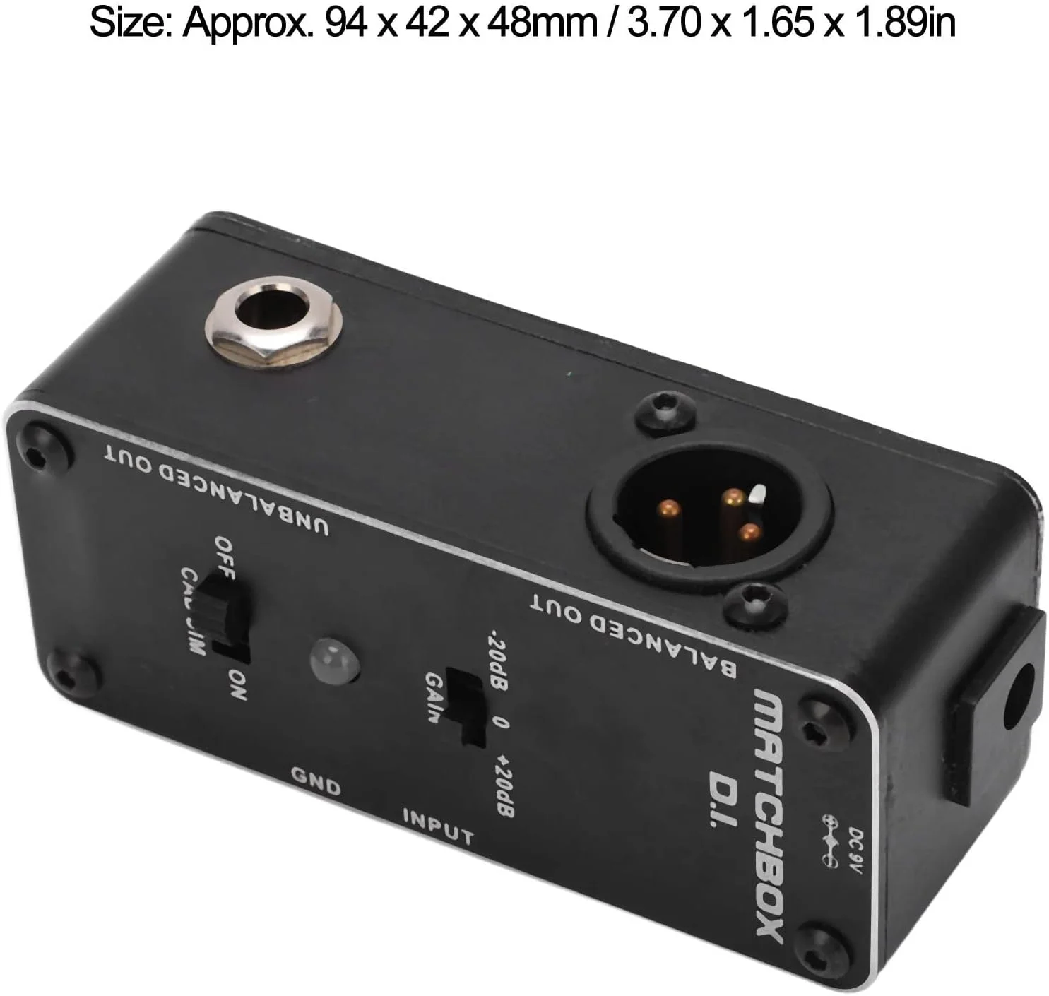 پدال افکت DI مشکی RiToEasysports برای پدال های گیتار باس با رابط صوتی XLR