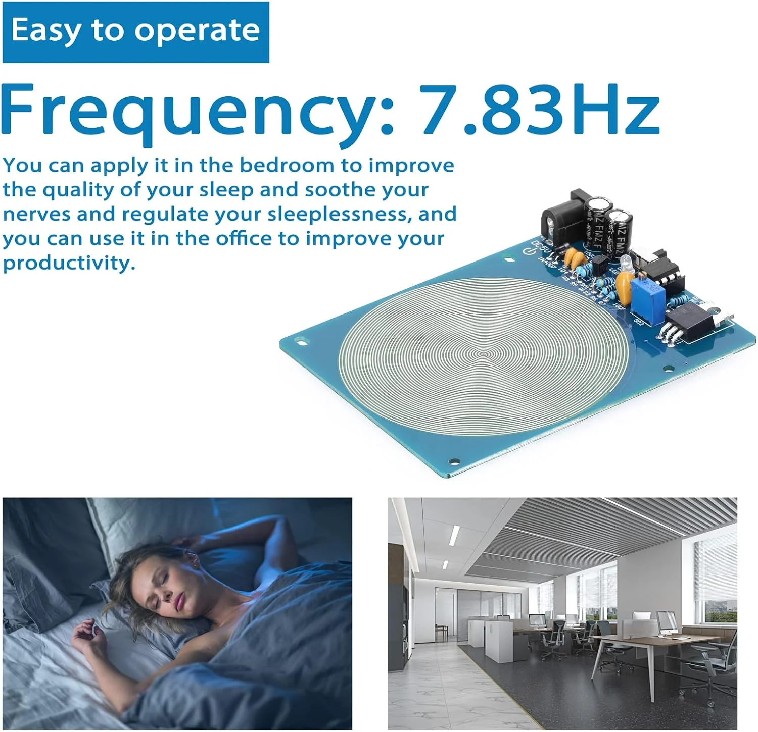 ژنراتور رزونانس امواج شومان 7.83 هرتز، پالس فرکانس فوق العاده پایین، رزوناتور صوتی با رابط USB و چراغ نشانگر روشن/خاموش