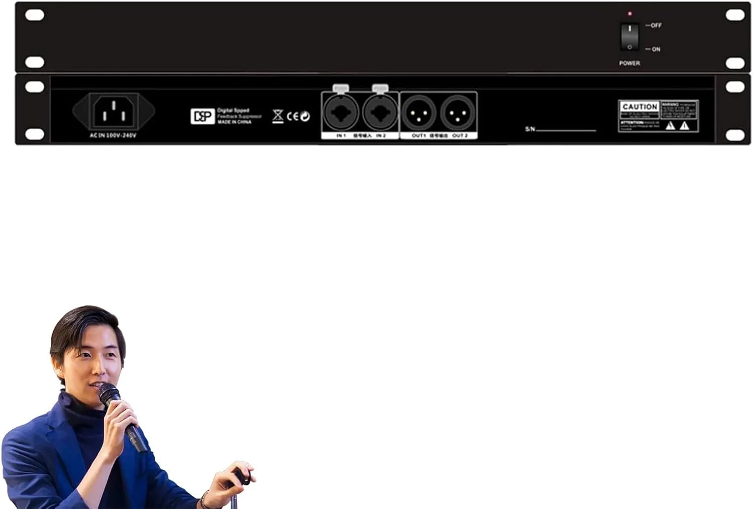 پردازشگر صوتی حرفه ای حذف فیدبک، تغییر دهنده فرکانس میکروفون با اسکن و حذف خودکار، ابزارهای پلاگین برای اجرای زنده و استفاده در استیج (4 کانال)