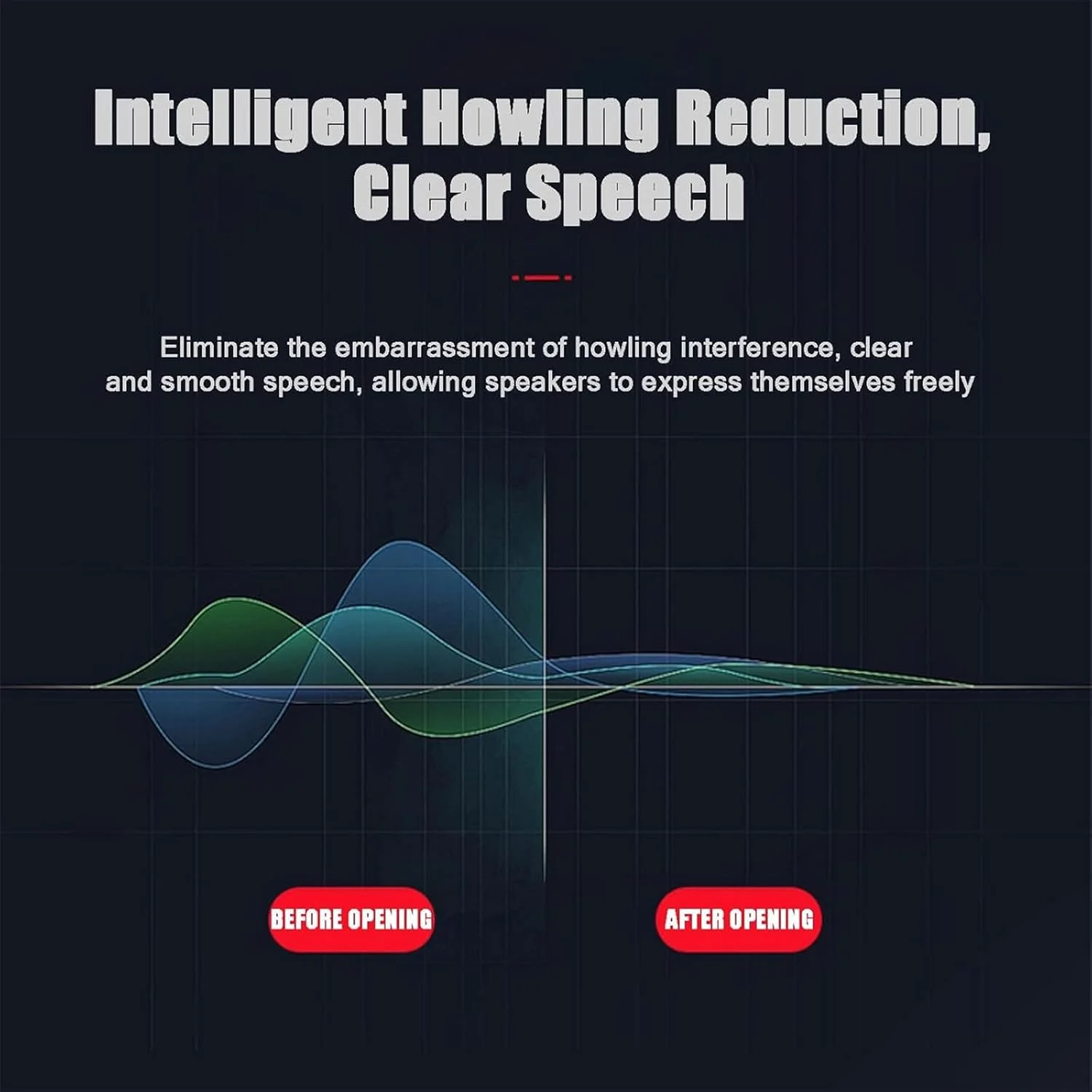 پردازشگر صوتی ضد فیدبک حرفه ای، 3 ورودی 1 خروجی، دارای پنل کنترل، تراشه پردازشگر DSP قدرتمند داخلی، ضد فیدبک اتوماتیک با یک دکمه، مناسب برای اتاق موسیقی