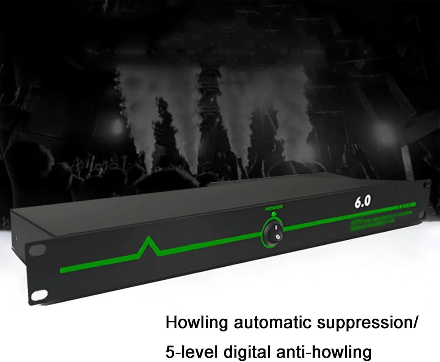 حذف کننده حرفه ای فیدبک، شیفتر فرکانس ضد زوزه میکروفون 6 ورودی 6 خروجی، ضد جیغ دیجیتال 5 سطحی، افکتور KTV استیج میکروفون برای اتاق موسیقی