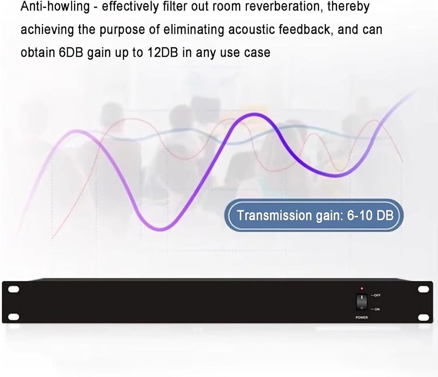 پردازشگر صوتی حرفه ای حذف فیدبک، تغییر دهنده فرکانس میکروفون با اسکن و حذف خودکار، ابزارهای پلاگین برای اجرای زنده و استفاده در استیج (4 کانال)