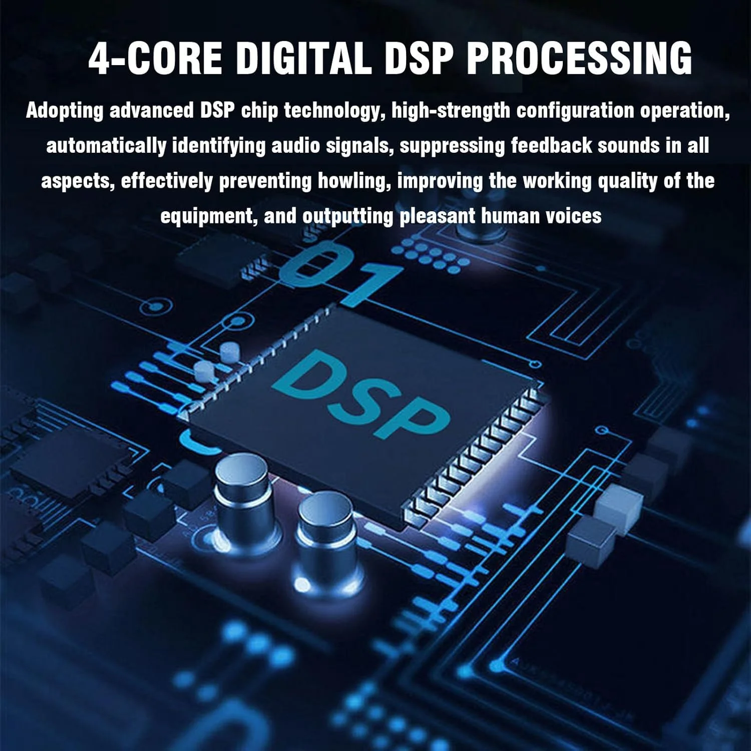 حذف کننده بازخورد حرفه ای، پردازنده صوتی دیجیتال، تغییر دهنده فرکانس میکروفون KTV، ضد زوزه خودکار، برای کنفرانس استیج اجرا، سبز-6in6out