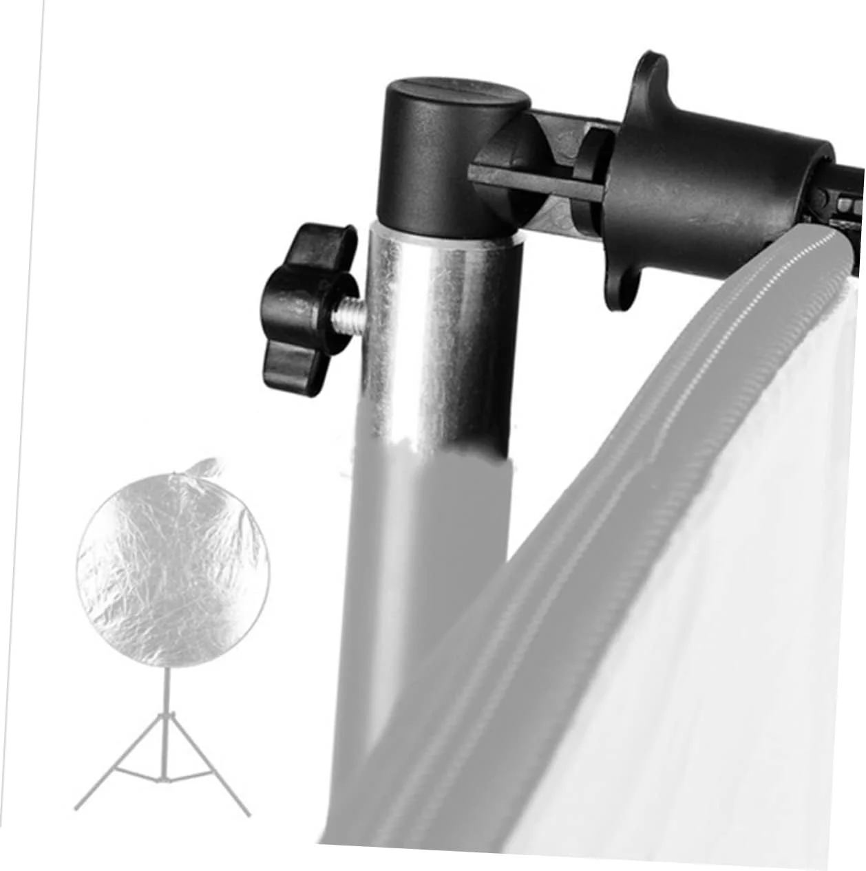 گیره نگهدارنده رفلکتور عکاسی jojofuny، گیره پایه نور با قطر 17 میلی متر، براکت پس زمینه ایمن برای جلسات عکس استودیویی