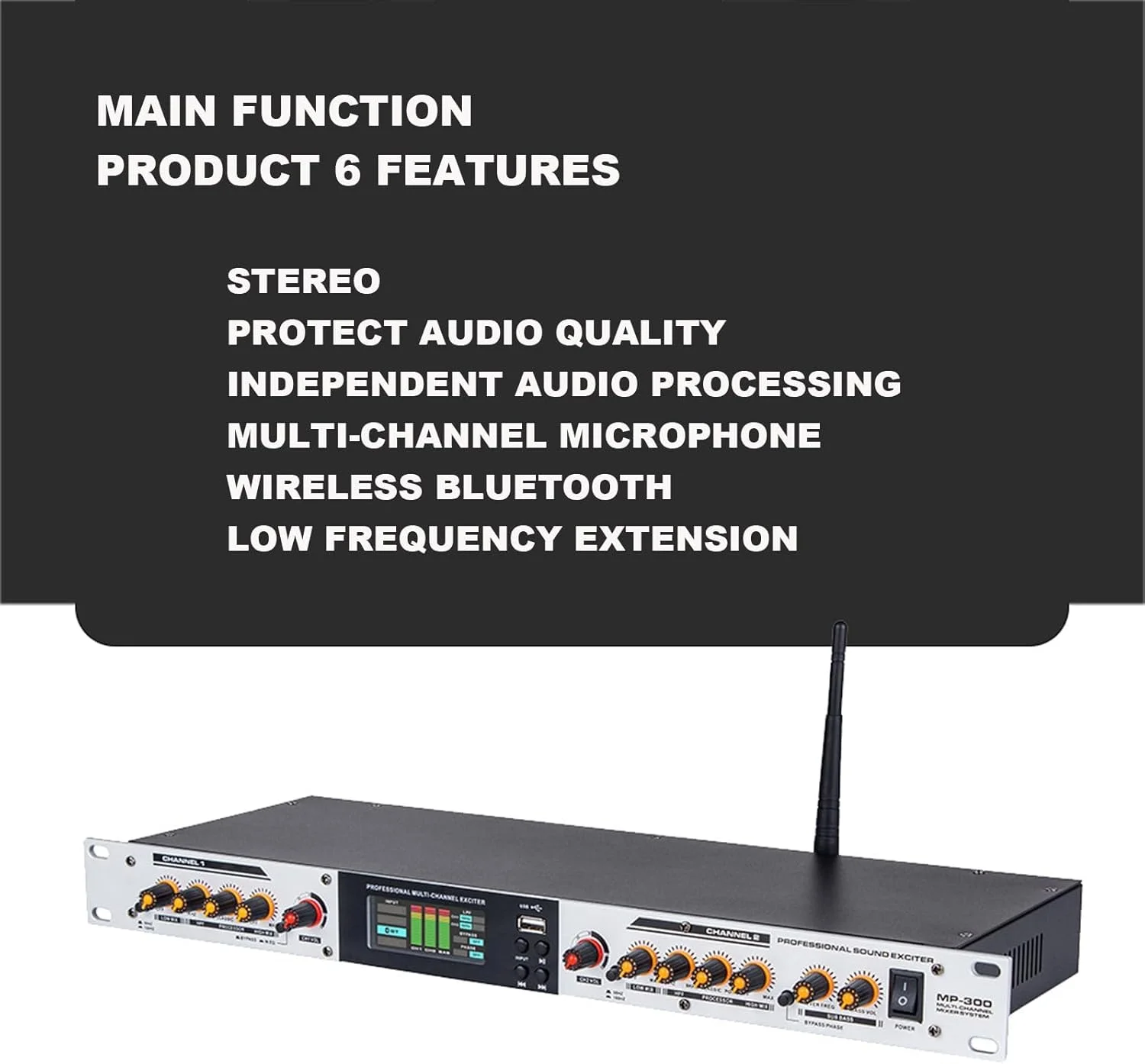 پردازشگر دیجیتال Ktv، تقویت کننده حرفه ای سطح بالا، پردازش صوتی مستقل، میکروفون چند کاناله