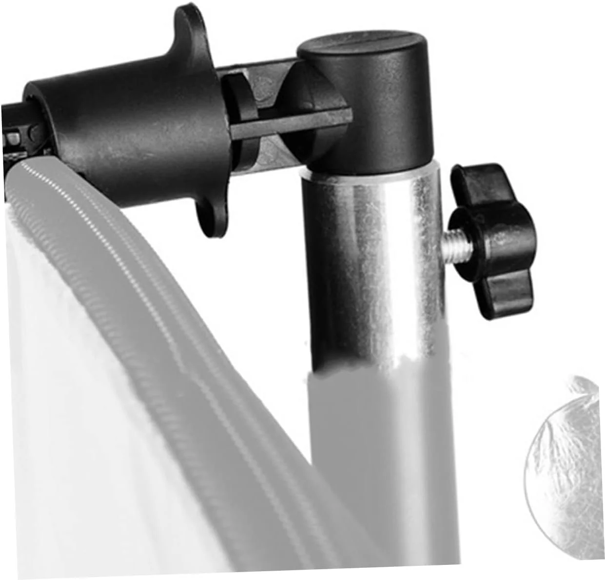 Gadpiparty 2 عدد نگهدارنده دیسک بازتابنده براکت L، براکت پایه نور سنگین، گیره نگهدارنده بازتابنده پایه دوربین، گیره پایه نور، پایه بازتابنده حرفه ای فلزی Cd