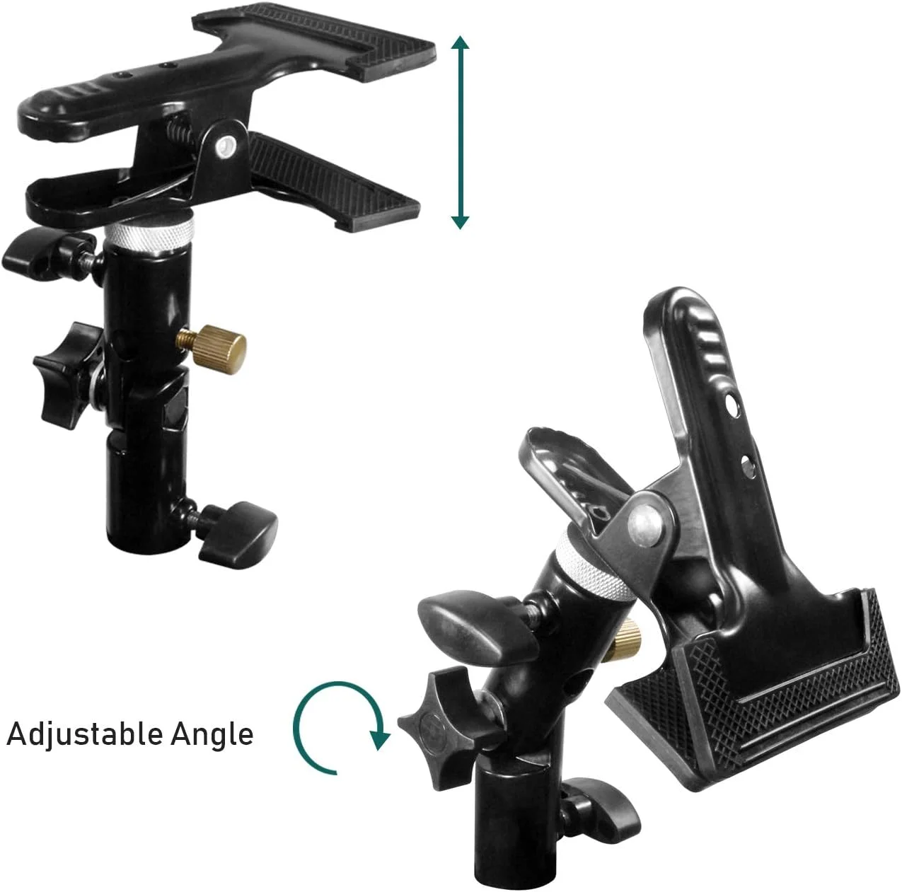 رفلکتور دیسکی 5 در 1 لیمواستودیو 32 اینچی، 5 رنگ سفید، مشکی، نقره ای، طلایی، شفاف، پایه نور استودیویی عکس، گیره نگهدارنده با براکت نصب پایه نور با نگهدارنده رفلکتور چتر، AGG2914