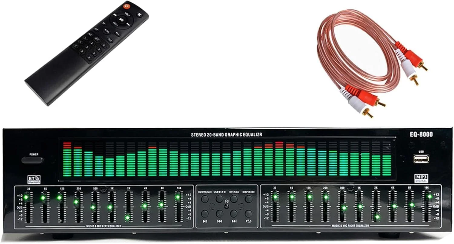 اکولایزر حرفه ای، اکولایزر دیجیتال 31 باندی، اکولایزر گرافیکی استریو صوتی دیجیتال، 12 الگوی ریتم، تنظیم مستقل دوگانه 10 قسمتی، با کاهش نویز، برای استودیوی ضبط اکولایزر حرفه ای، اکولایزر دیجیتال 31 باندی، اکولایزر گرافیکی استریو صوتی دیجیتال، 12 الگوی ریتم، تنظیم مستقل دوگانه 10 قسمتی، با کاهش نویز، برای استودیوی ضبط