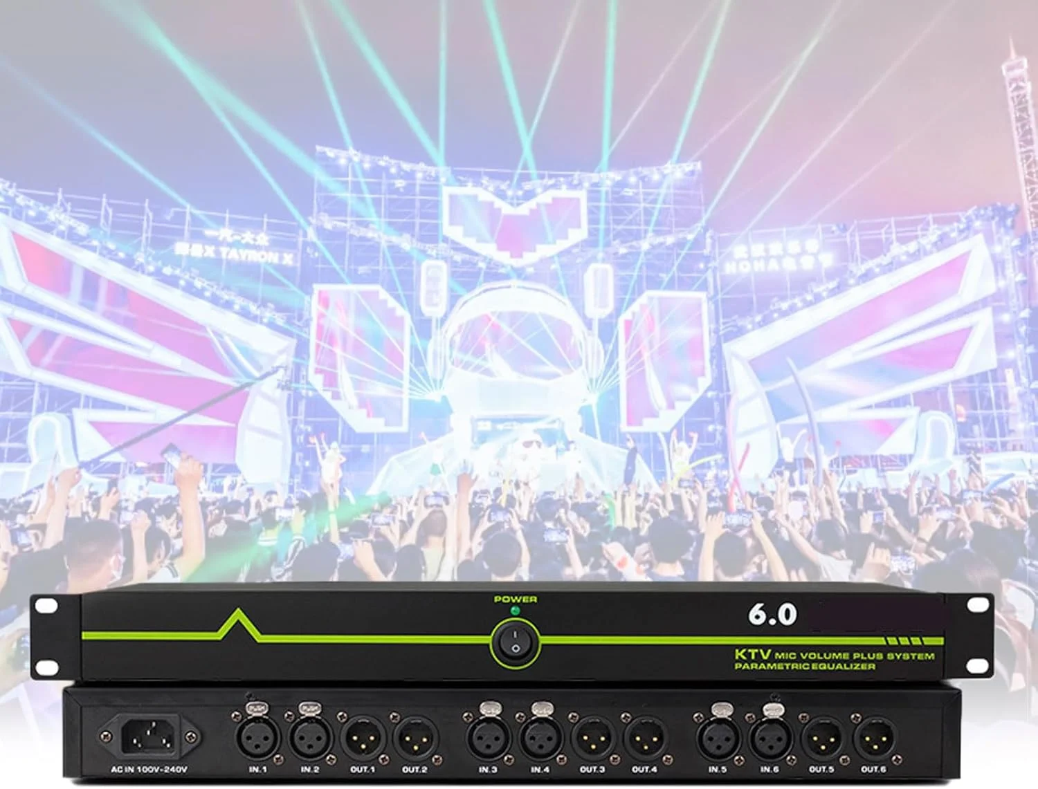 پردازشگر صوتی 6 ورودی 6 خروجی، سرکوب کننده حرفه ای فیدبک، 12 بخش حفظ وفاداری بالا، ضد سوت دیجیتال سطح 5، تغییر دهنده فرکانس فیدبک ضد زوزه میکروفون، برای بار پردازشگر صوتی 6 ورودی 6 خروجی، سرکوب کننده حرفه ای فیدبک، 12 بخش حفظ وفاداری بالا، ضد سوت دیجیتال سطح 5، تغییر دهنده فرکانس فیدبک ضد زوزه میکروفون، برای بار