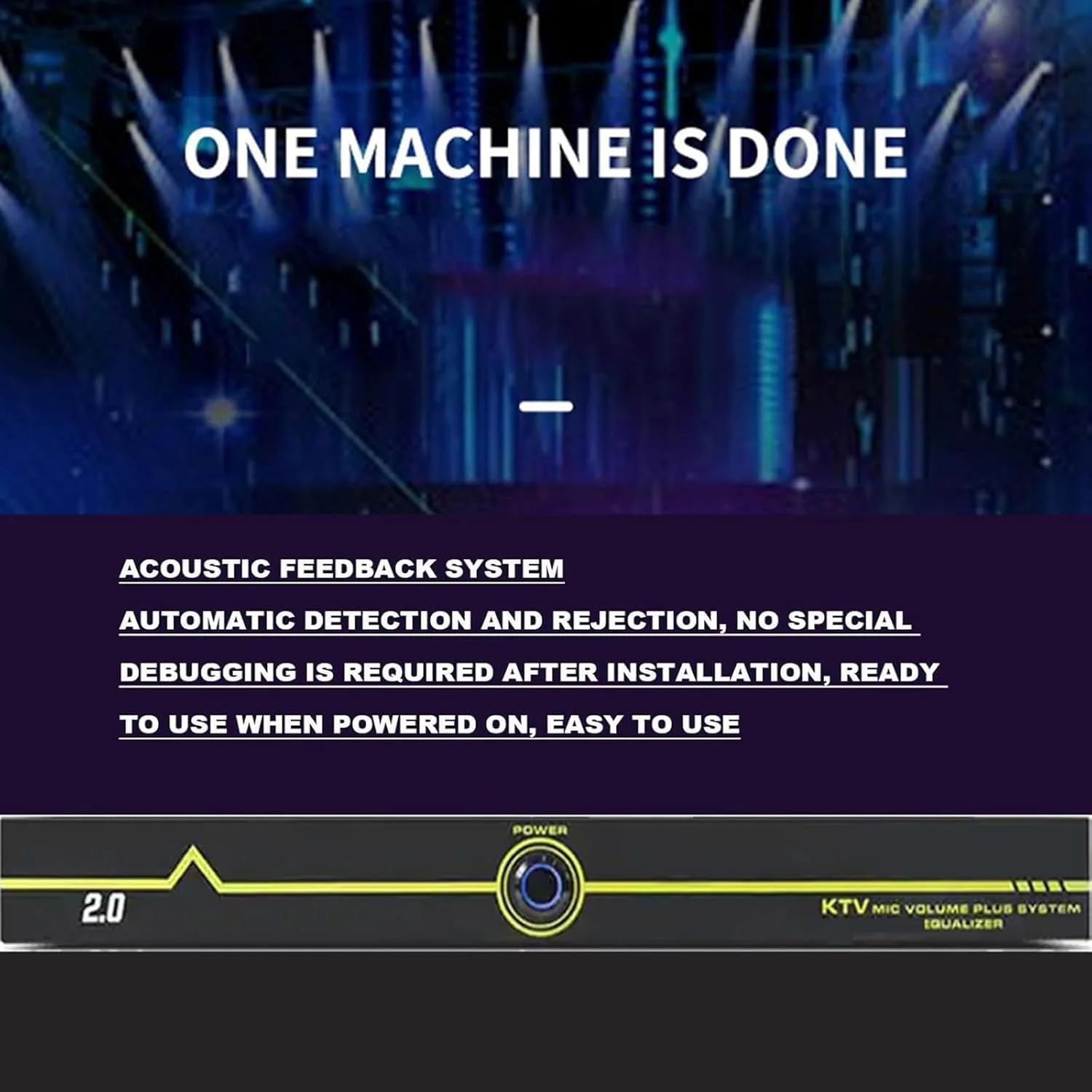 پردازشگر صوتی حرفه ای حذف فیدبک، پردازشگر ضد زوزه، میزان تغییر فرکانس 5HZ±1HZ، وضعیت 150HZ-15KHZ، تقویت انتقال صدا 5-14DB، برای استیج اجرا
