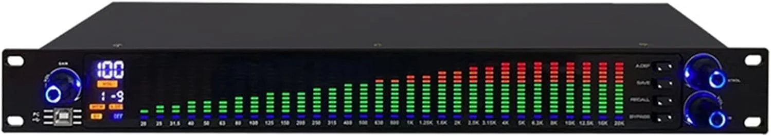 پردازشگر اکولایزر دیجیتال حرفه ای دوگانه 31 باندی، ذخیره 10 جلوه از پیش تنظیم شده، خروجی کاهش نویز با کیفیت صدای بالا (777S) پردازشگر اکولایزر دیجیتال حرفه ای دوگانه 31 باندی، ذخیره 10 جلوه از پیش تنظیم شده، خروجی کاهش نویز با کیفیت صدای بالا (777S)