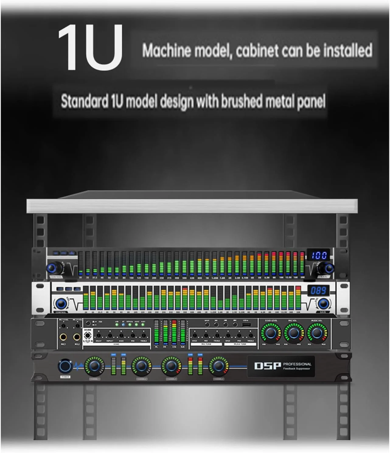 پردازشگر صوتی کارائوکه، اکولایزر سیگنال، کنترل همزمان اکولایزر دوگانه 31 باندی، کاهش نویز، ذخیره 10 حالت و EQ BYPASS، برای کنسرت ها، سرگرمی خانوادگی پردازشگر صوتی کارائوکه، اکولایزر سیگنال، کنترل همزمان اکولایزر دوگانه 31 باندی، کاهش نویز، ذخیره 10 حالت و EQ BYPASS، برای کنسرت ها، سرگرمی خانوادگی