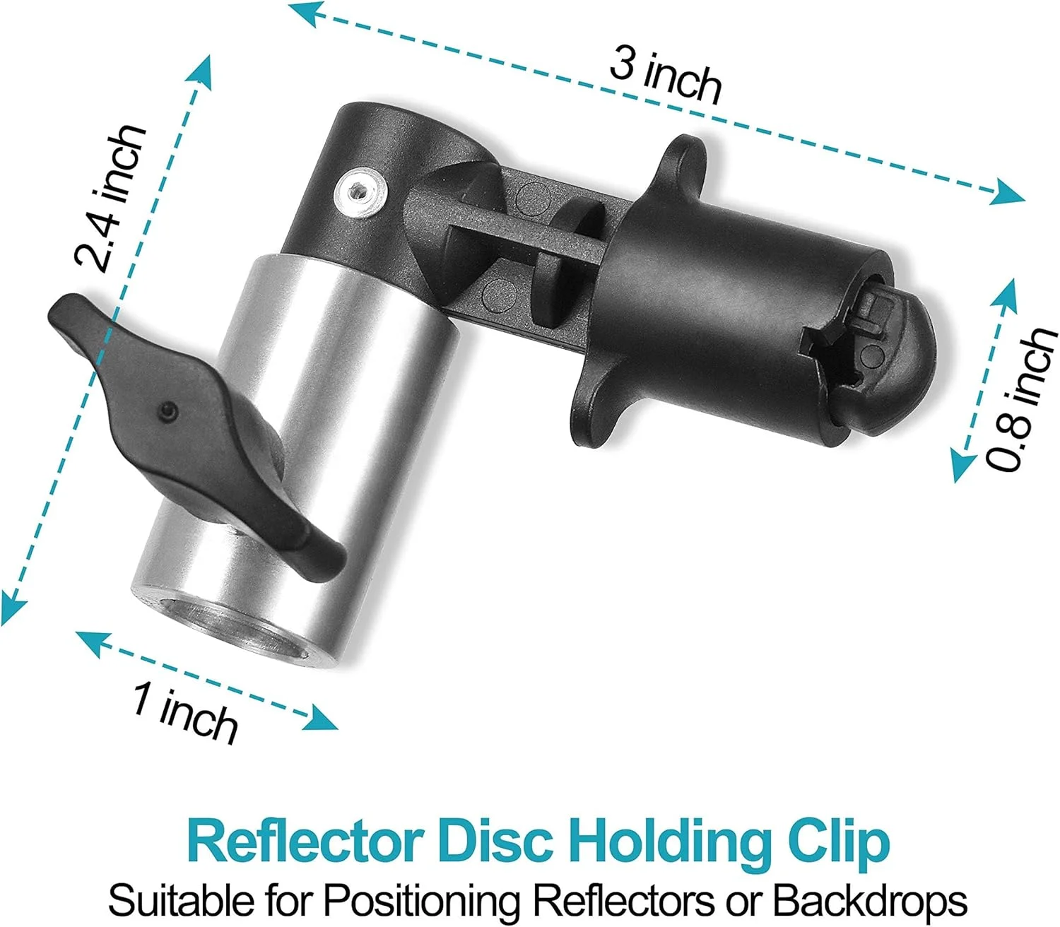 پایه نور عکاسی ایمارت 2.6 متری به همراه گیره نگهدارنده پس زمینه برای بازتابنده، دیسک های بازتابنده، پس زمینه های پاپ آپ، استودیو عکس و فیلم