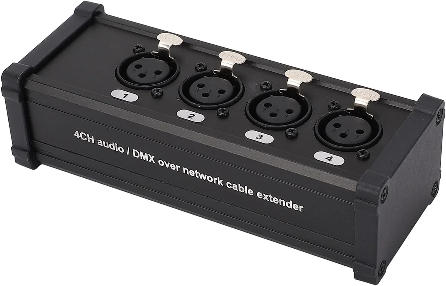 جعبه توسعه دهنده کابل XLR، 4 کانال، چند منظوره، آلیاژ آلومینیوم، مناسب استودیو ضبط و نورپردازی صحنه جعبه توسعه دهنده کابل XLR، 4 کانال، چند منظوره، آلیاژ آلومینیوم، مناسب استودیو ضبط و نورپردازی صحنه