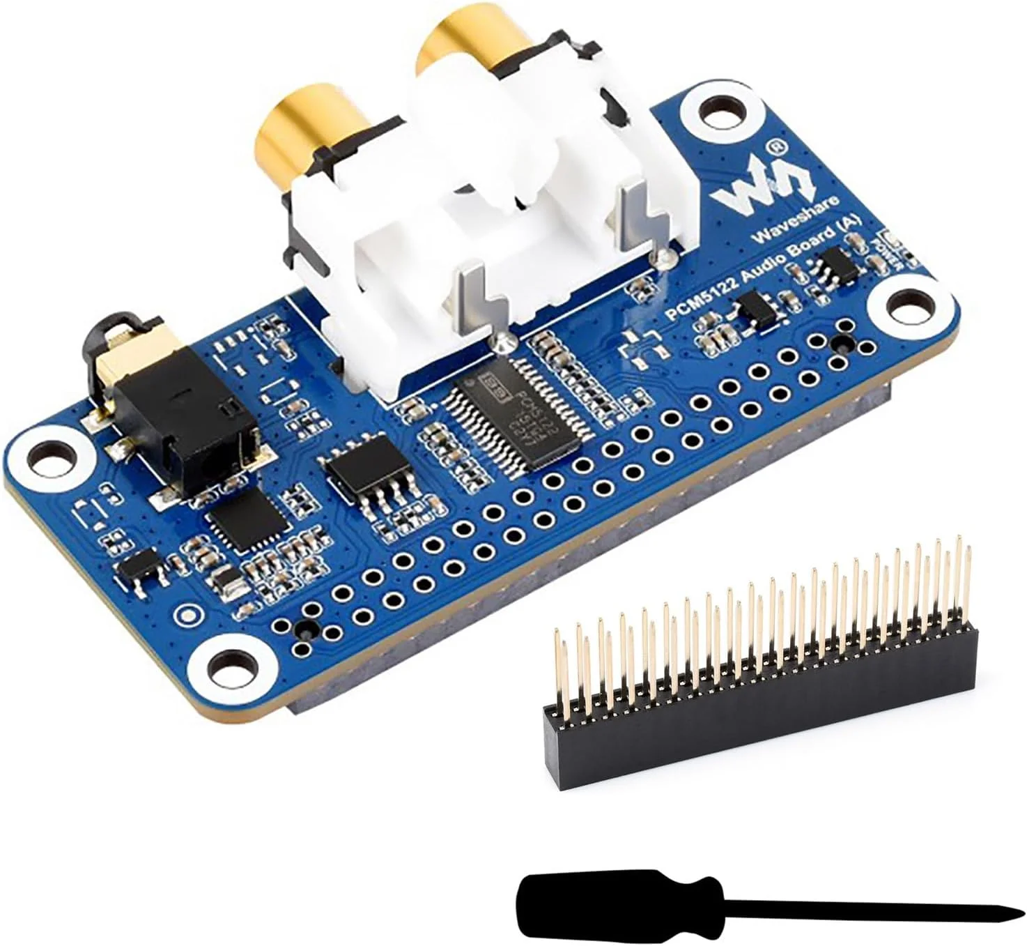 برد صوتی DAC مدل PCM5122 HiFi، رمزگشای استریو I2S با جک هدفون 3.5 میلیمتری و RCA، سازگار با رزبری پای، خروجی صوتی 384 کیلوهرتز/32 بیتی از طریق هدر GPIO 40 پین برد صوتی DAC مدل PCM5122 HiFi، رمزگشای استریو I2S با جک هدفون 3.5 میلیمتری و RCA، سازگار با رزبری پای، خروجی صوتی 384 کیلوهرتز/32 بیتی از طریق هدر GPIO 40 پین