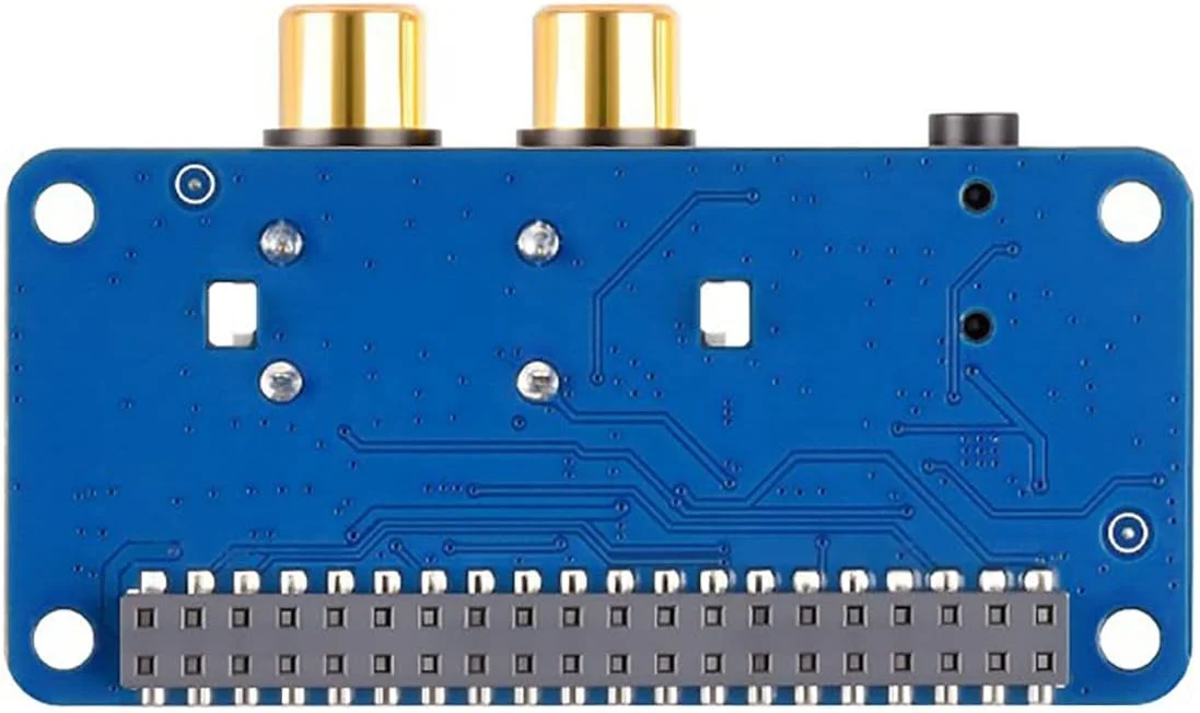 برد صوتی DAC مدل PCM5122 HiFi، رمزگشای استریو I2S با جک هدفون 3.5 میلی‌متری و RCA، سازگار با رزبری پای، خروجی صوتی 384 کیلوهرتز/32 بیتی از طریق هدر GPIO 40 پین