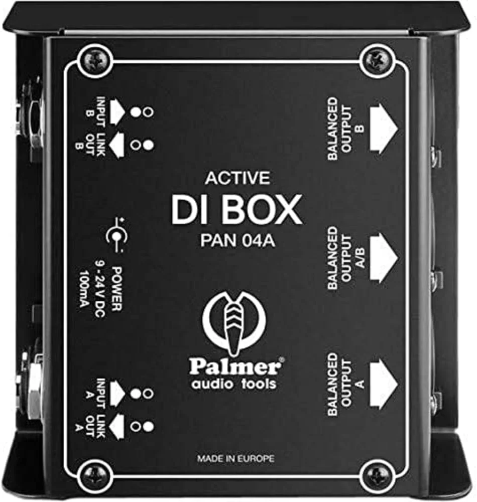 جعبه DI دو کاناله فعال پالمر، مشکی (PAN04A) جعبه DI دو کاناله فعال پالمر، مشکی (PAN04A)