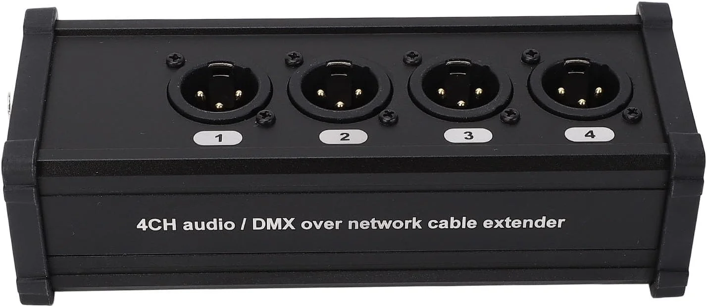 Multi XLR Cable Breakout, Multi Extender Sound Transmitter 4 Channel 3 Pin Over RJ45 Ethercon Extender for Stage Performance Multi XLR Cable Breakout, Multi Extender Sound Transmitter 4 Channel 3 Pin Over RJ45 Ethercon Extender for Stage Performance