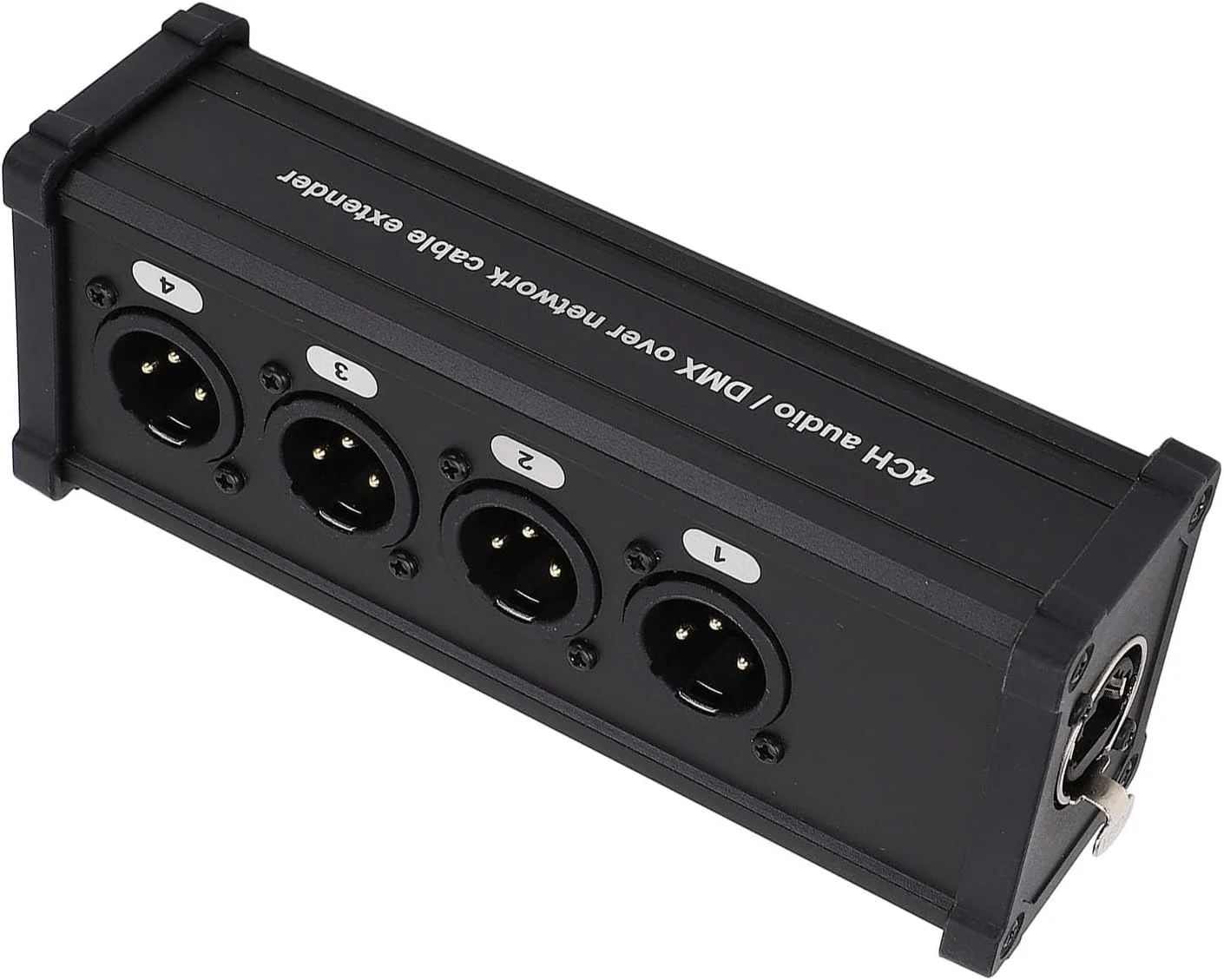Multi XLR Cable Breakout, Multi Extender Sound Transmitter 4 Channel 3 Pin Over RJ45 Ethercon Extender for Stage Performance
