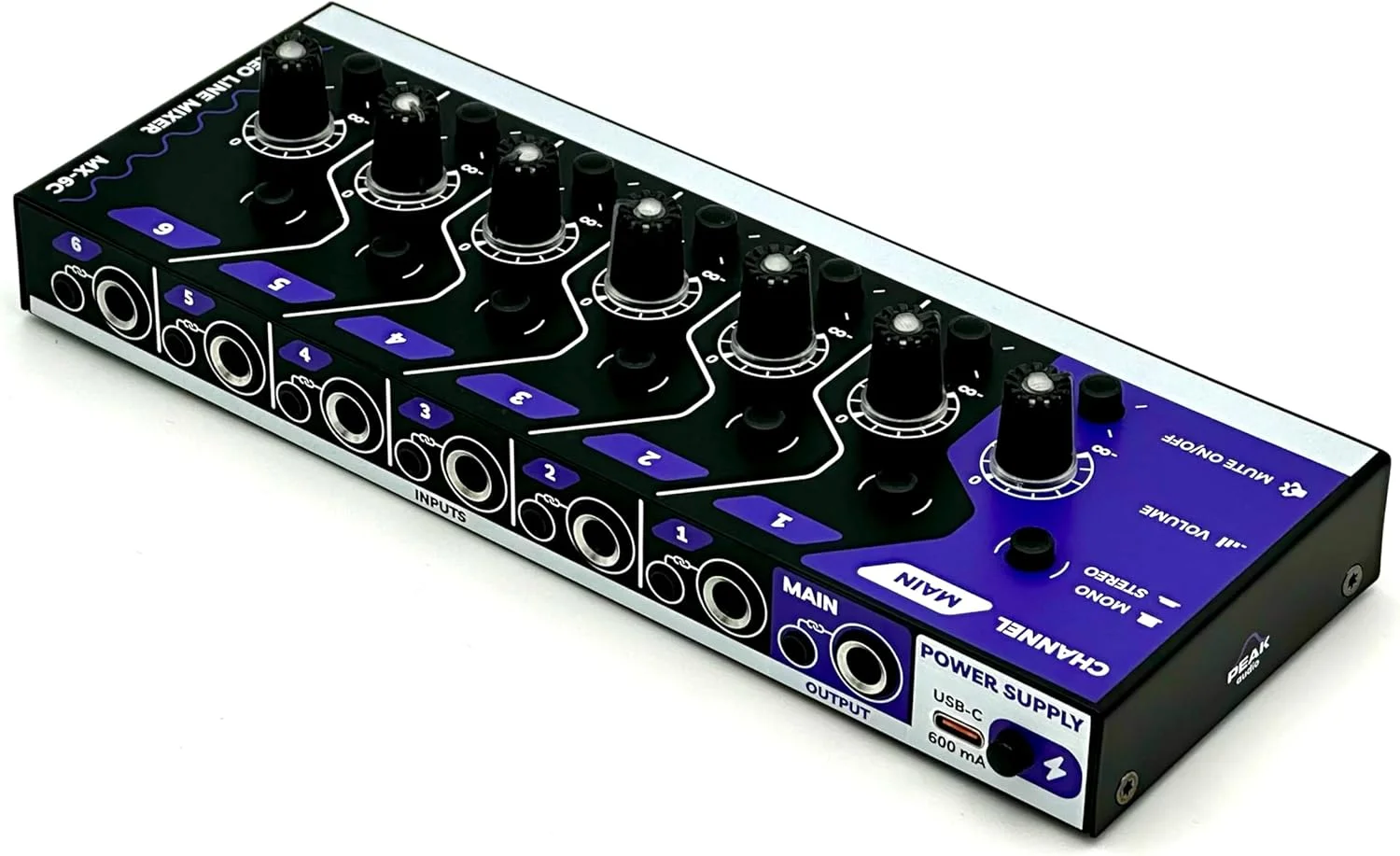 میکسر خطی استریو 6 کاناله فعال MX-6C، ترکیب فرعی سیگنال صوتی برای استودیو خانگی یا حرفه ای، برای سینت سایزر، کیبورد، گیتار، بیس یا رابط صوتی، ورودی و خروجی جک TRS 3.5 و 6.35 میکسر خطی استریو 6 کاناله فعال MX-6C، ترکیب فرعی سیگنال صوتی برای استودیو خانگی یا حرفه ای، برای سینت سایزر، کیبورد، گیتار، بیس یا رابط صوتی، ورودی و خروجی جک TRS 3.5 و 6.35