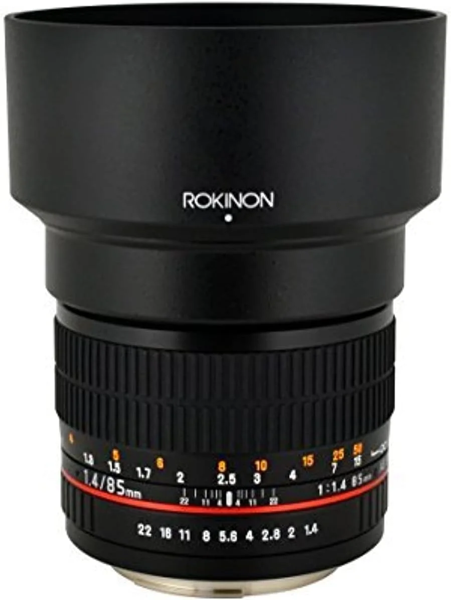 لنز آسفریکال 85 میلی‌متری Rokinon با دیافراگم F1.4 مدل 85Maf-N برای نیکون با تراشه اتوماتیک (مشکی)