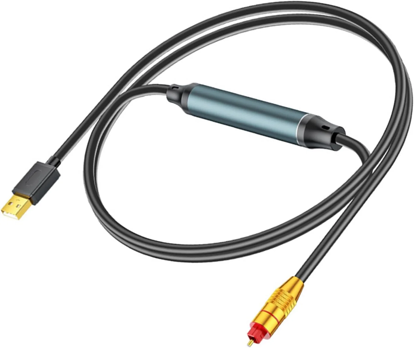 آداپتور صدای USB به اپتیکال، کابل مبدل اتصال پورت SPDIF صدای فیبر نوری USB برای کامپیوتر و لپ تاپ