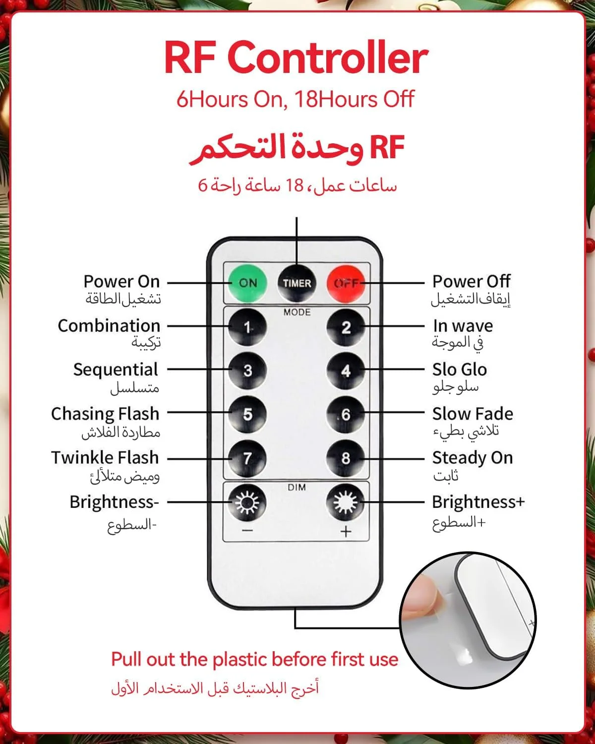 چراغ پرده ای 300 LED با کنترل از راه دور، 8 حالت نورپردازی، 3x3 متر، اتصال USB، مناسب برای تزئینات دیوار، باغ، کریسمس، اتاق خواب، فضای داخلی و خارجی