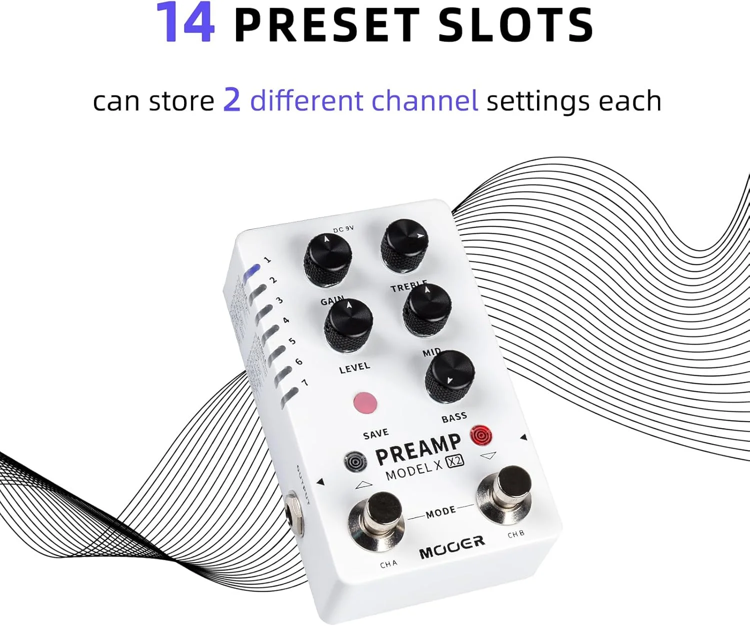 پدال پری امپ دیجیتال گیتار MOOER با 14 مدل پری امپ و 3 فایل شبیه سازی کابینت جهانی (X2) پدال پری امپ دیجیتال گیتار MOOER با 14 مدل پری امپ و 3 فایل شبیه سازی کابینت جهانی (X2)