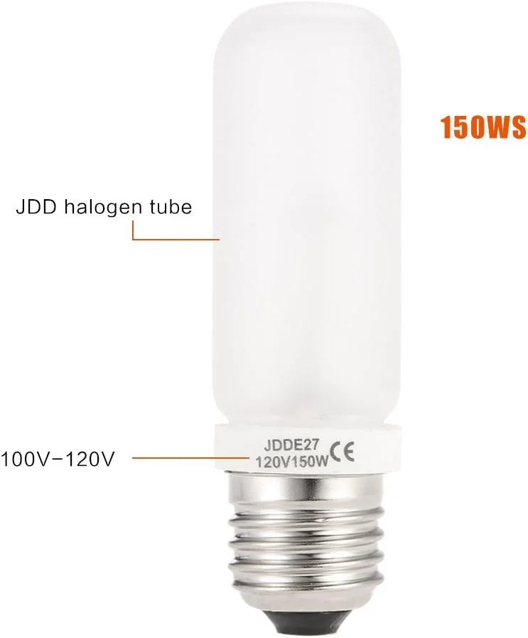 لامپ مدلینگ 150 وات JDD با سرپیچ E27/E26، نور 2800K مناسب استودیوی عکاسی و فلاش، ولتاژ 100V-130V