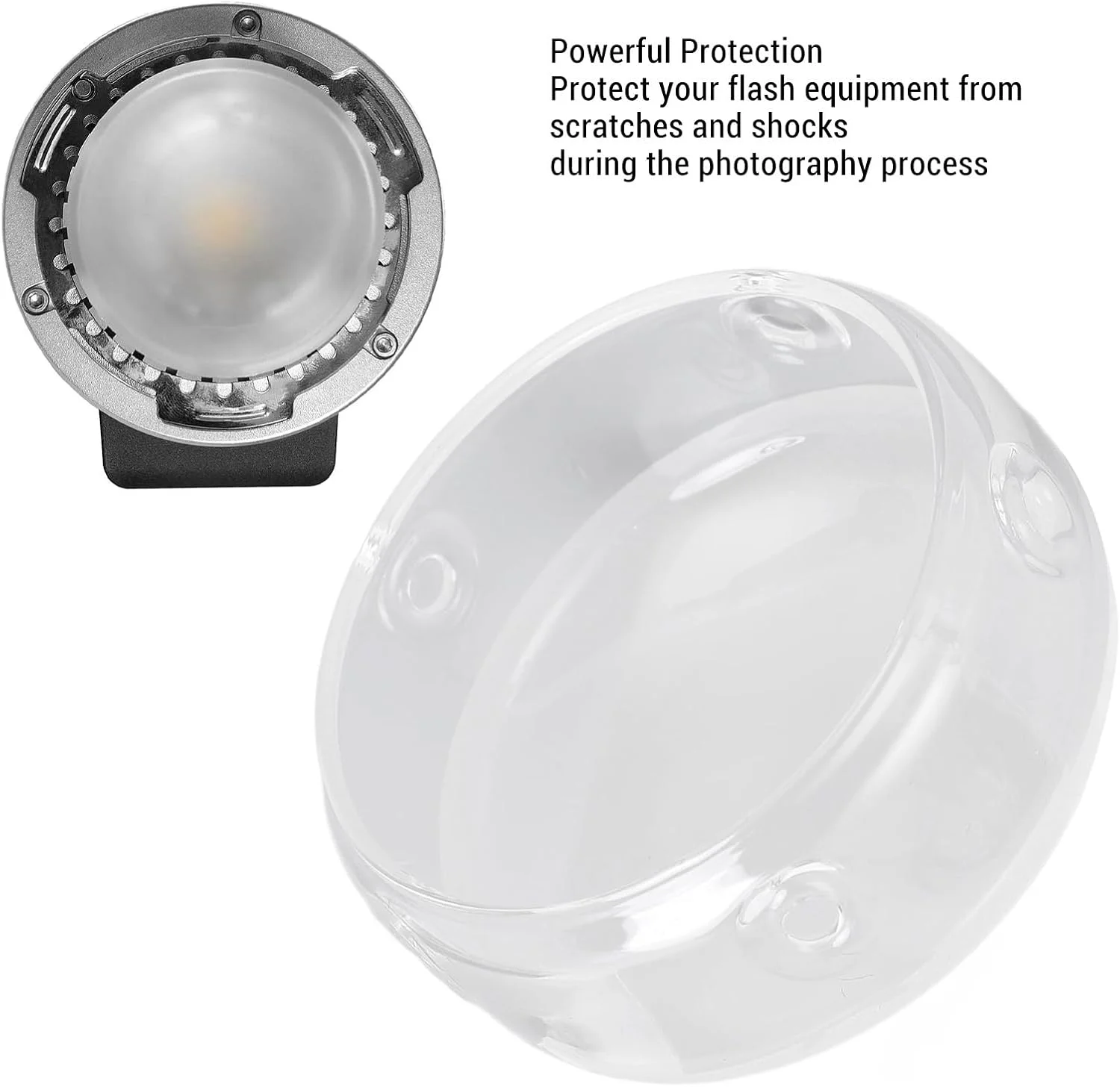 شید لامپ شیشه ای برای فلاش گودکس AD300 PRO، پوشش محافظ گنبدی برای نورپردازی فلاش گودکس AD300Pro