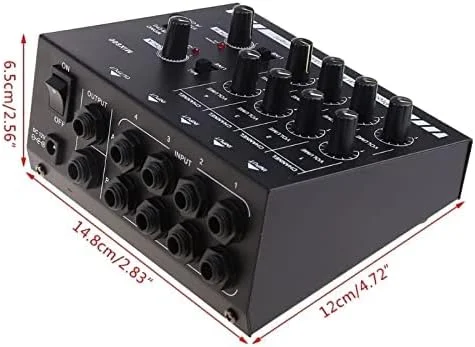 میکسر صدای مینی 8 کاناله MIX800 به همراه آداپتور برق - میکسر مونو/استریو با نویز کم