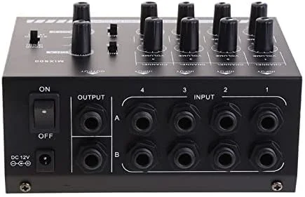 میکسر صدای مینی 8 کاناله MIX800 به همراه آداپتور برق - میکسر مونو/استریو با نویز کم