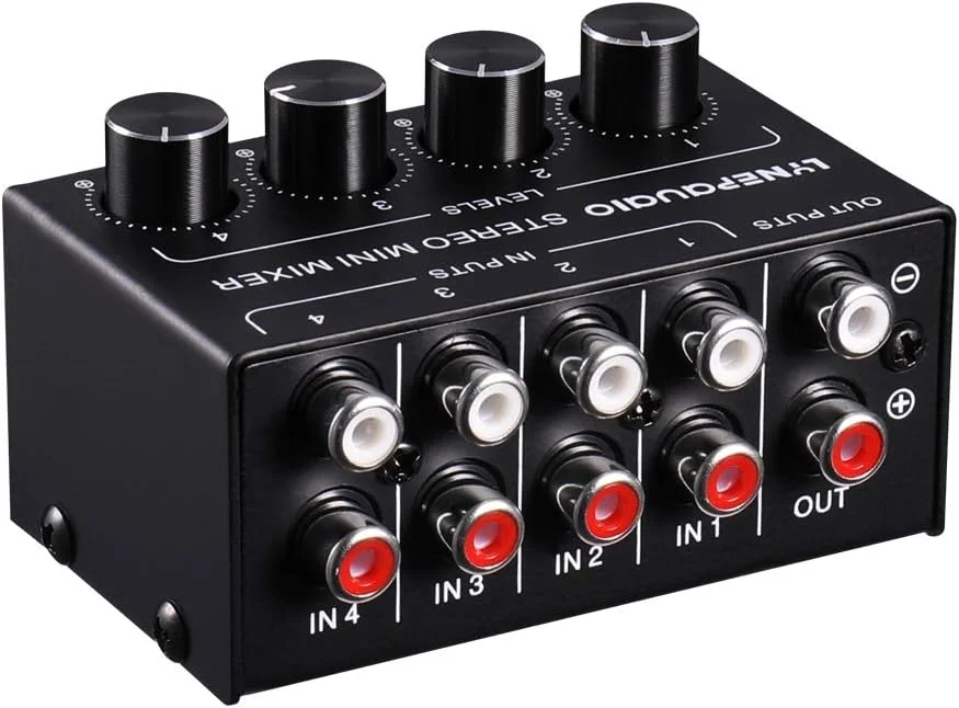 میکسر پسیو چهار کاناله HJZ AYHG-LINEPAUDIO B896 (مشکی) (رنگ: مشکی)