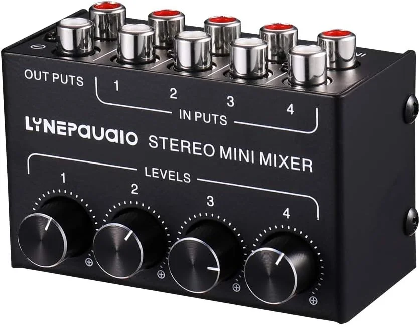 میکسر پسیو چهار کاناله HJZ AYHG-LINEPAUDIO B896 (مشکی) (رنگ: مشکی)