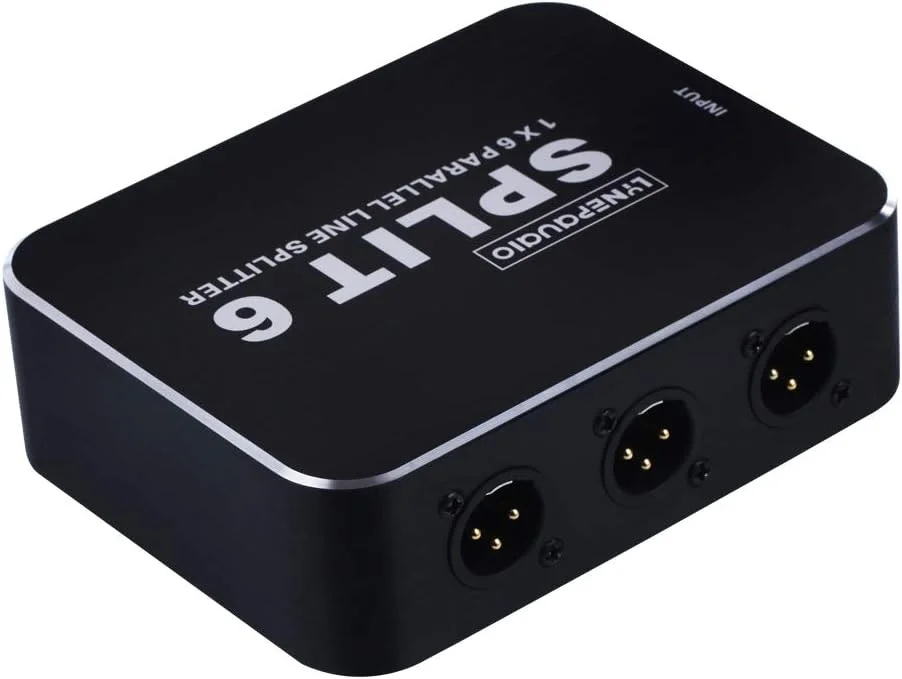 توزیع کننده افقی موازی 1 ورودی XLR به 6 خروجی مدل HJZ ATCB-B866 (مشکی)