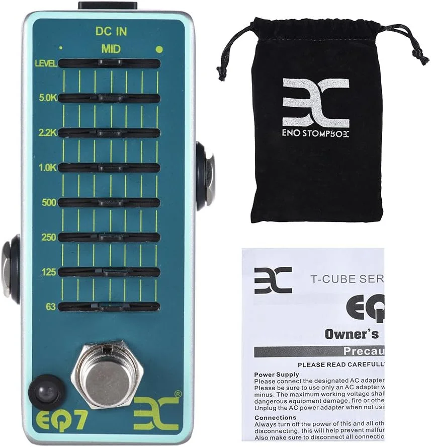 پدال اکولایزر گیتار Lixada ENO EX EQ7 با 7 باند اکولایزر و بدنه فلزی مقاوم با بایپس واقعی پدال اکولایزر گیتار Lixada ENO EX EQ7 با 7 باند اکولایزر و بدنه فلزی مقاوم با بایپس واقعی