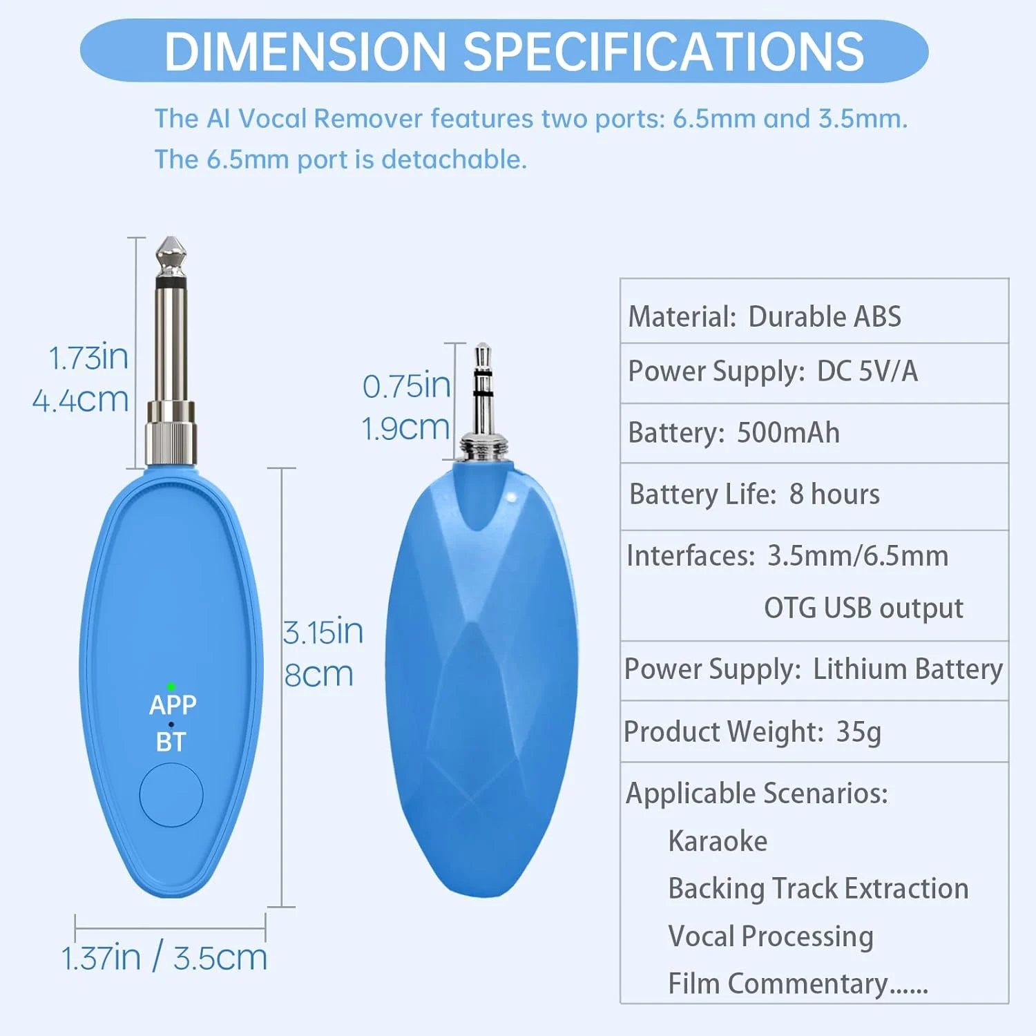 حذف کننده صدای خواننده چند منظوره Kmise، اتصال بی سیم، استخراج موسیقی بی کلام از آهنگ ها، کارائوکه، ویرایش موسیقی، پردازنده صوتی قابل حمل با شارژ USB و کابل ضبط OTG حذف کننده صدای خواننده چند منظوره Kmise، اتصال بی سیم، استخراج موسیقی بی کلام از آهنگ ها، کارائوکه، ویرایش موسیقی، پردازنده صوتی قابل حمل با شارژ USB و کابل ضبط OTG
