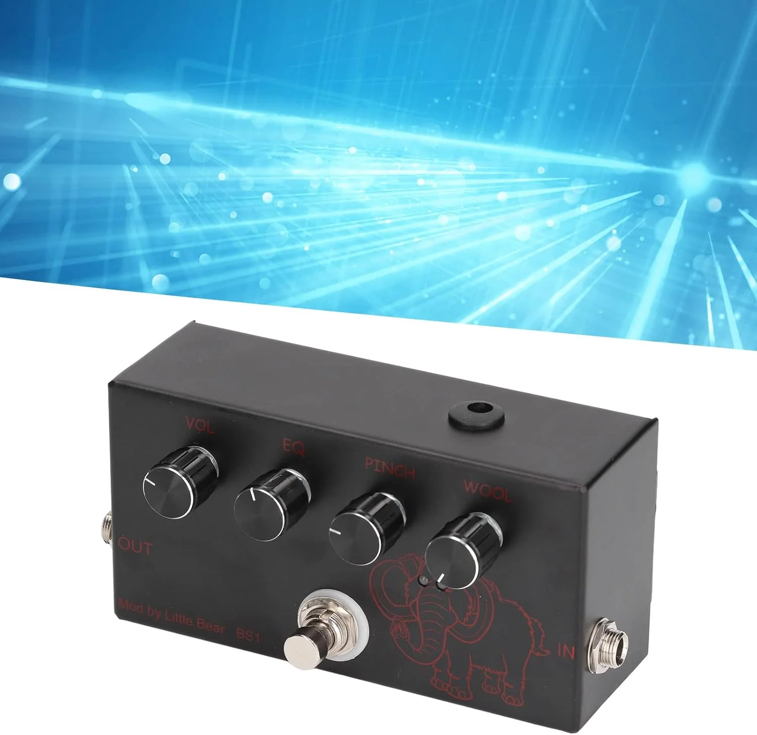 پدال افکت گیتار آلیاژ آلومینیوم با عملکرد بای‌پس، عملکرد پایدار و قدرتمند برای گیتار الکتریک باس DC9-12V