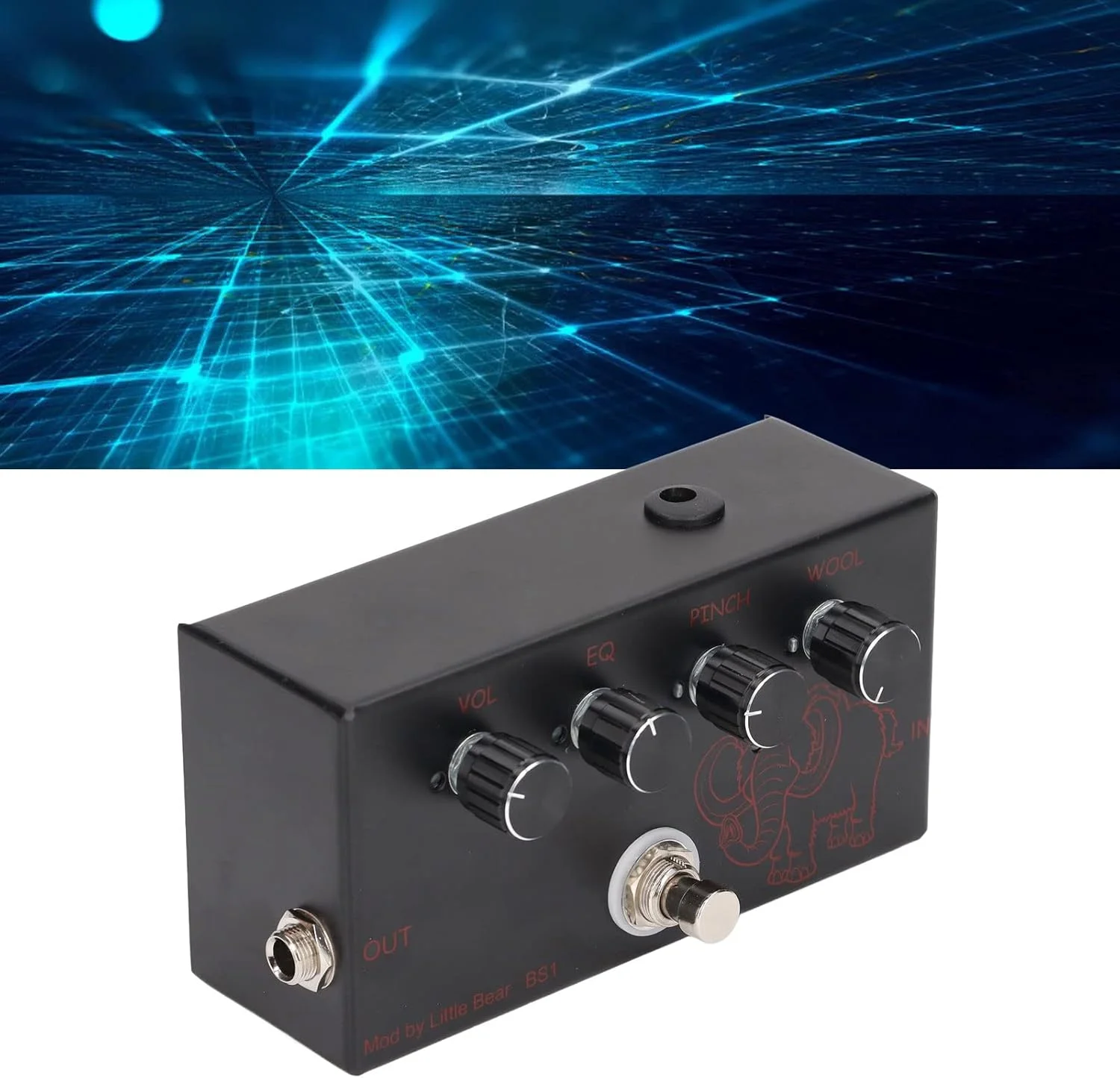 پدال افکت گیتار آلیاژ آلومینیوم با عملکرد بای‌پس، عملکرد پایدار و قدرتمند برای گیتار الکتریک باس DC9-12V