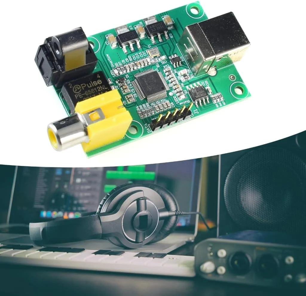 کنترلر صوتی USB به SPDIF مدل LJMSA9123 با خروجی I2S و کیفیت بالا 24BIT 192KHz برای استفاده حرفه ای